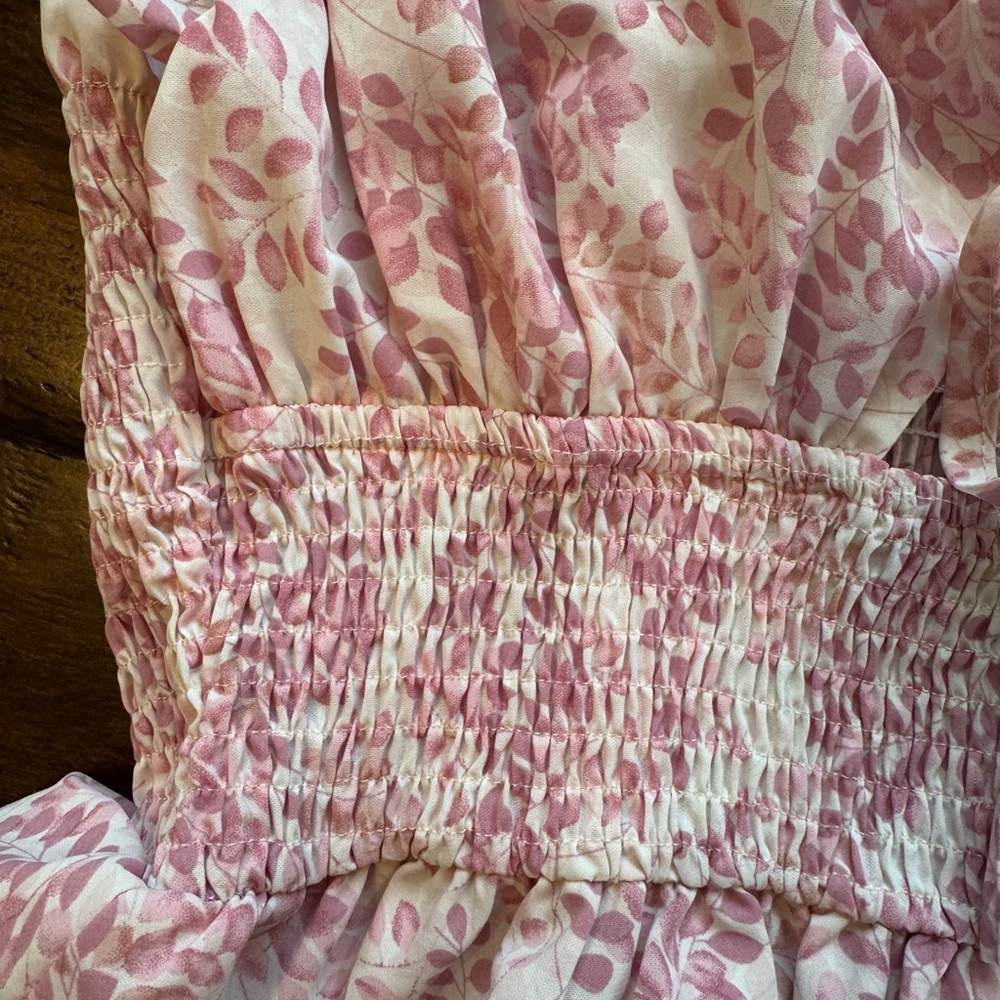 Women’s Floral Pink Shein Mini Dress- Size M - Picture 4 of 11